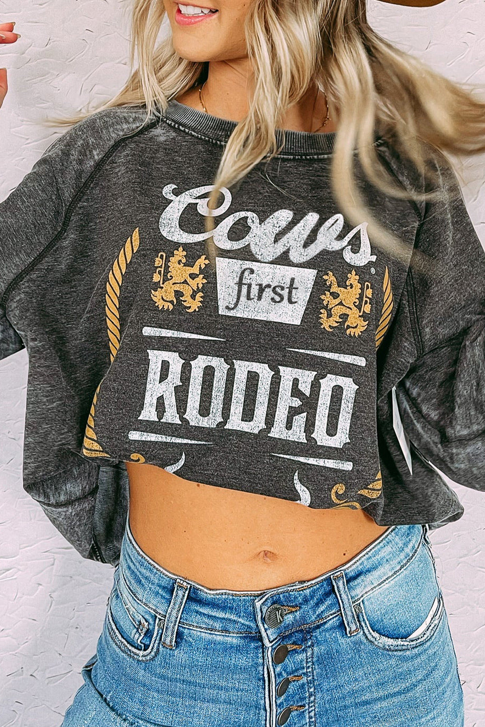 Coors Banquet Rodeo Graphic Hoodie- Heather Grey