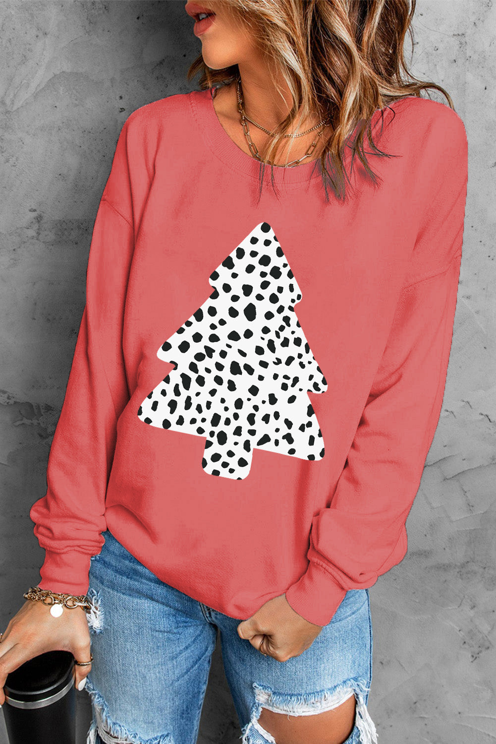 Leopard christmas tree online sweatshirt