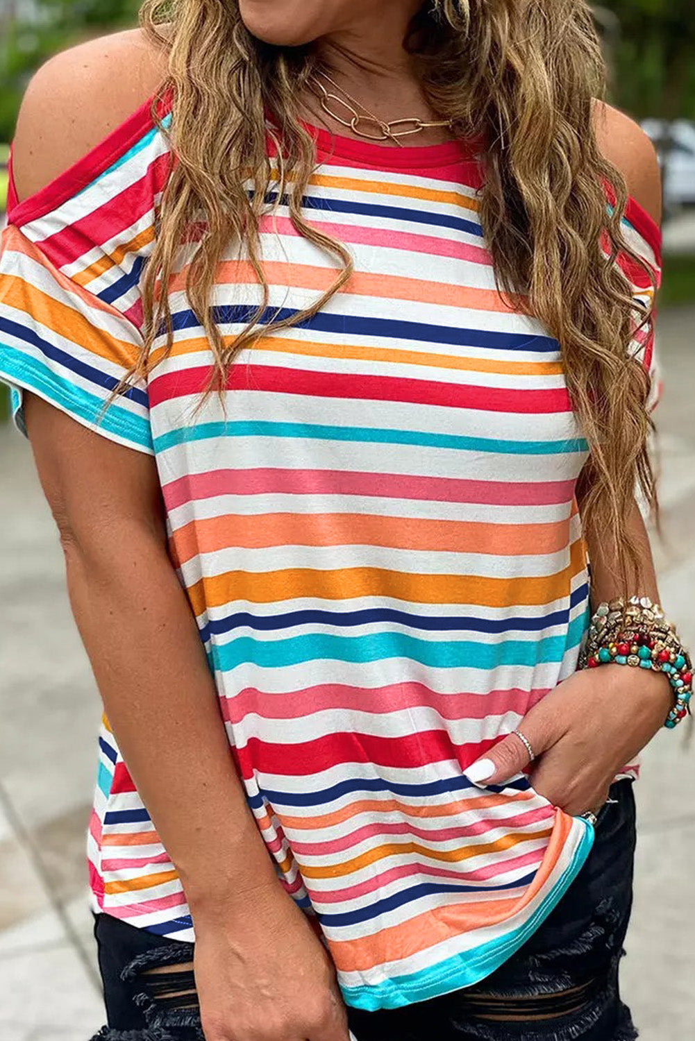 Cold Shoulder Relaxed Top